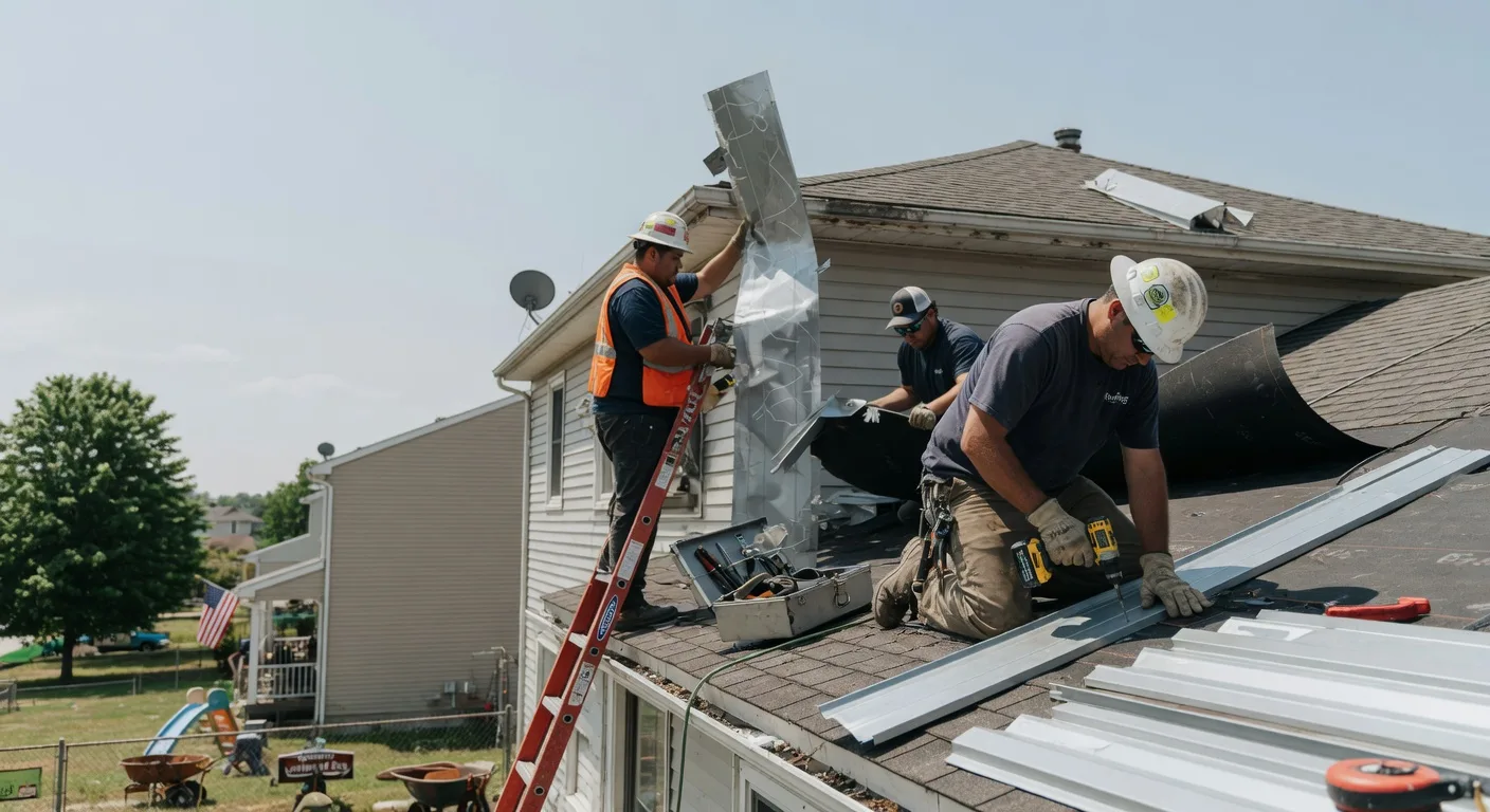 Storm Damage Metal Roof Repair in Wingdale, NY